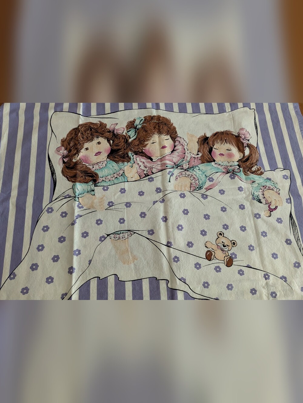Vintage 1983 Cabbage Patch Kids Sewing Panel 2 Panels Each 34" x 36"